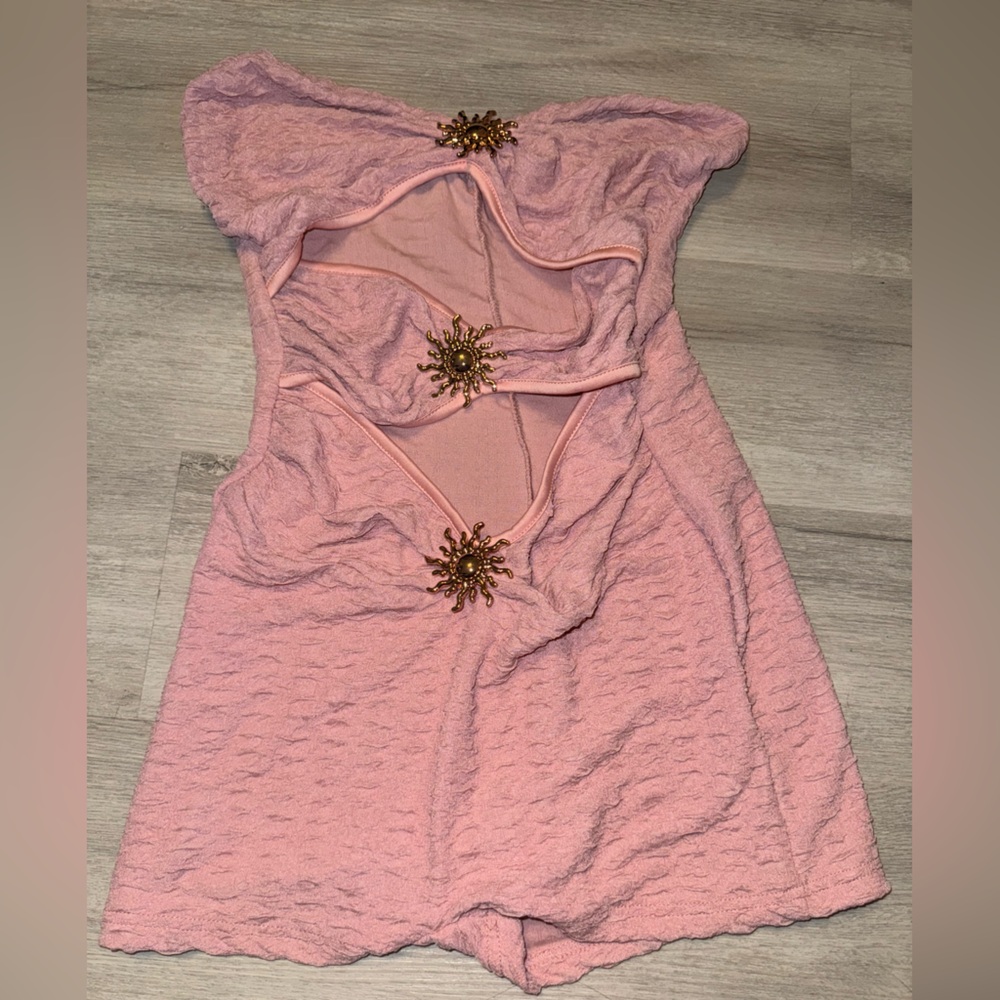 Pink body suit with Sunburst Accents